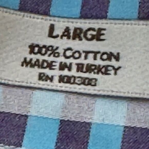 Peter Millar NWOT Blue/Purple Plaid Turkish Cotton Button Down Shirt Sz L - Picture 8 of 9